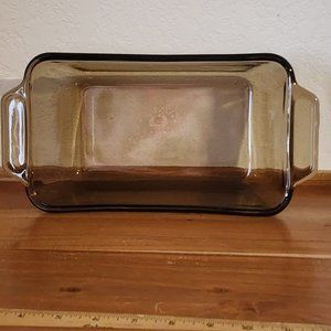 Lovenware Amber Brown Rectangular Bread Loaf Dish 1.5qt glass baker pan 9x5.25"